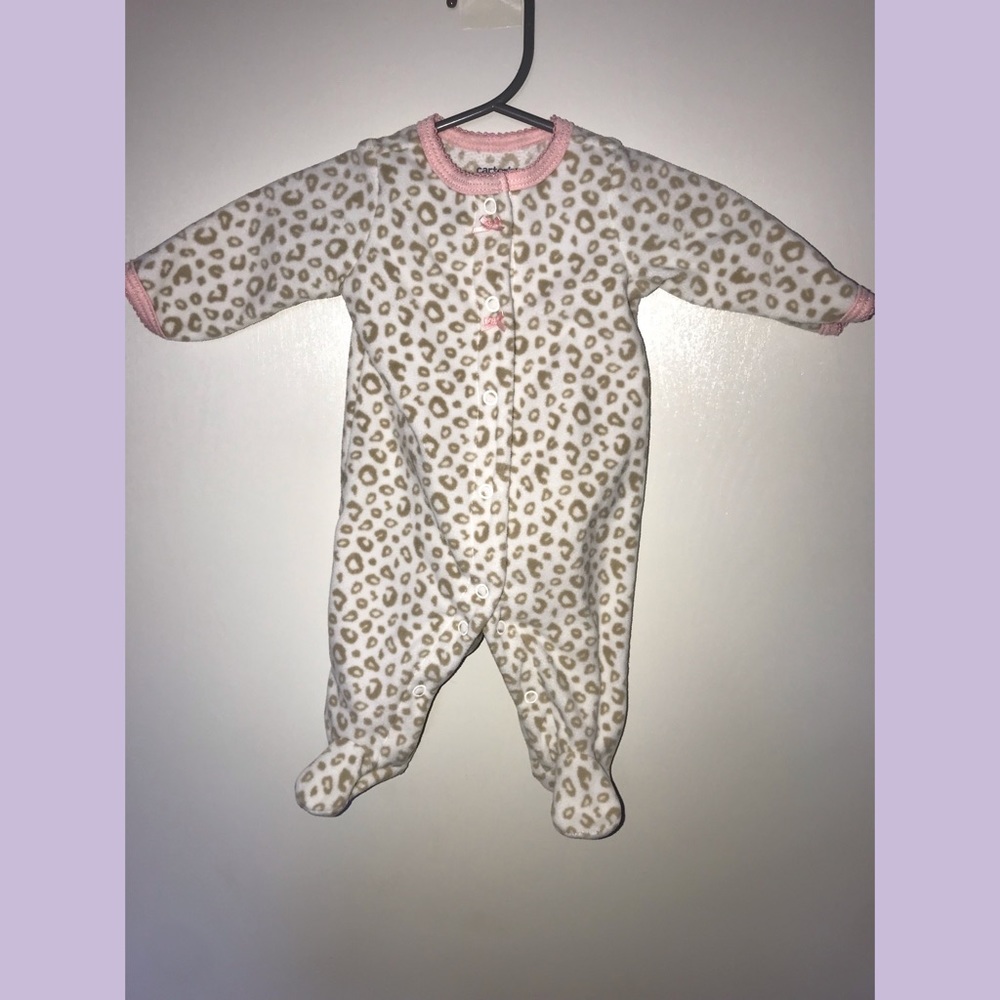 Carter’s baby girl cheetah print sleeper
